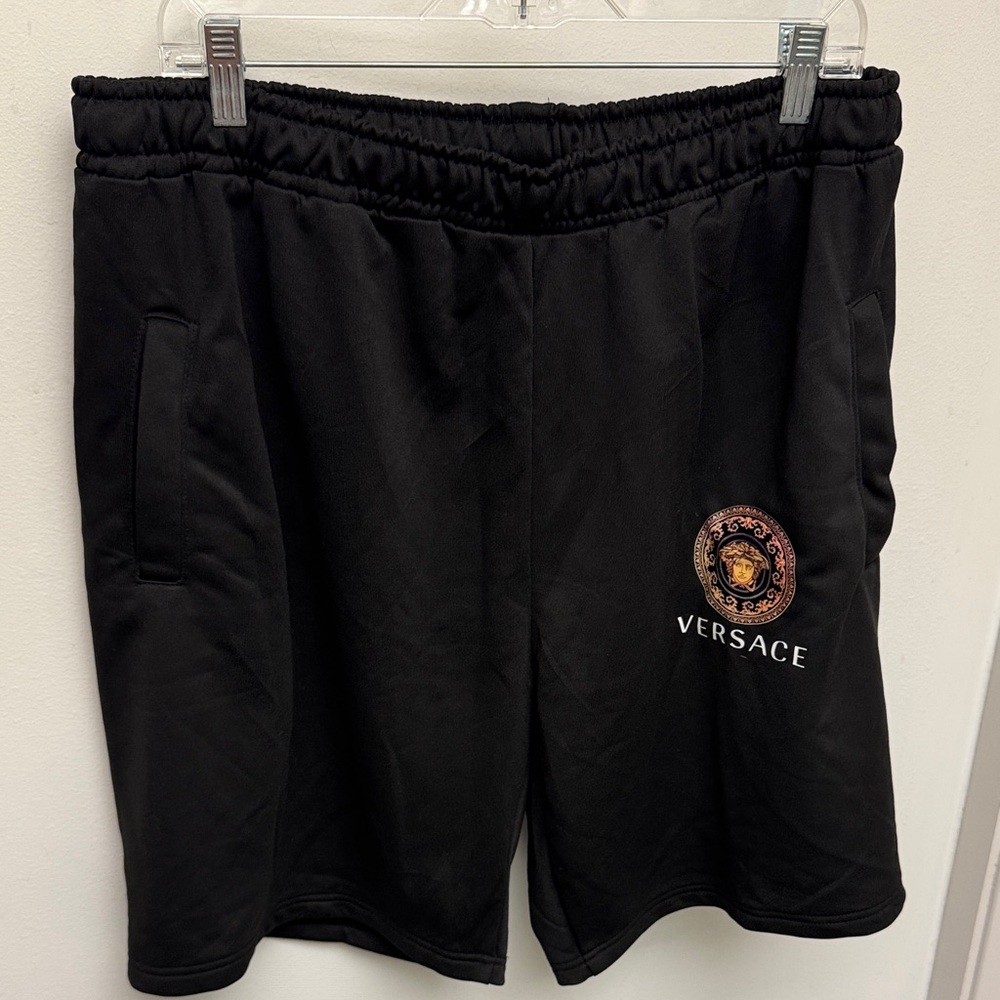 Versace Black Athletic Men's Shorts Japan 2XL new